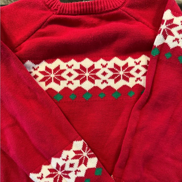 Red holiday fun Disney sweater with Mickey and Minnie! - Picture 2 of 11
